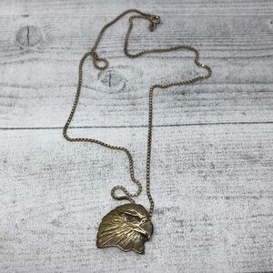 Vintage artist/brand signed American Eagle sterling silver necklace pendant